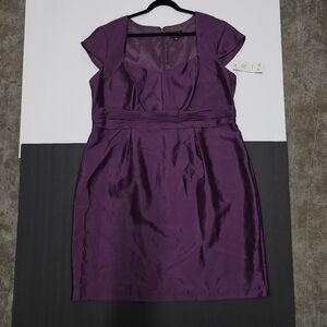 20W Adrianna Papell Grape Pie Womens Dress Silk Cotton Classic Elegant Cocktail